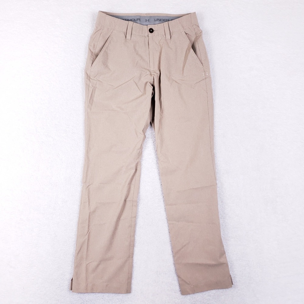 Under Armour Performance Golf Pants Mens 30/30 Khaki Chino Stretch Breathable